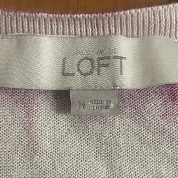 Loft Cropped striped Cardigan Size M - Picture 2 of 3